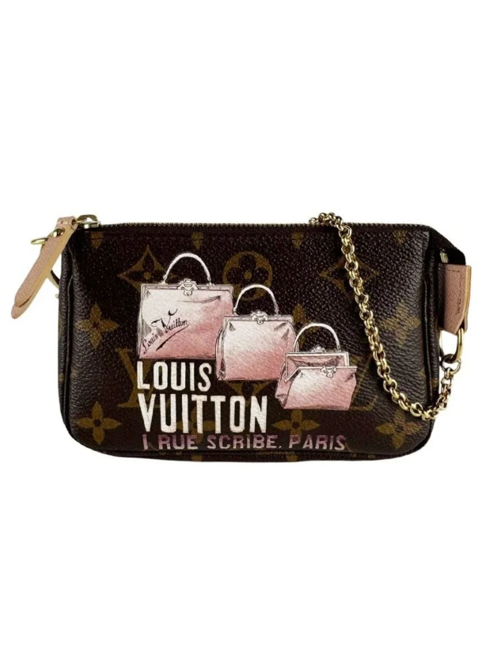 Louis Vuitton Pouch Handbag Monogram Mini Pochette Soir
